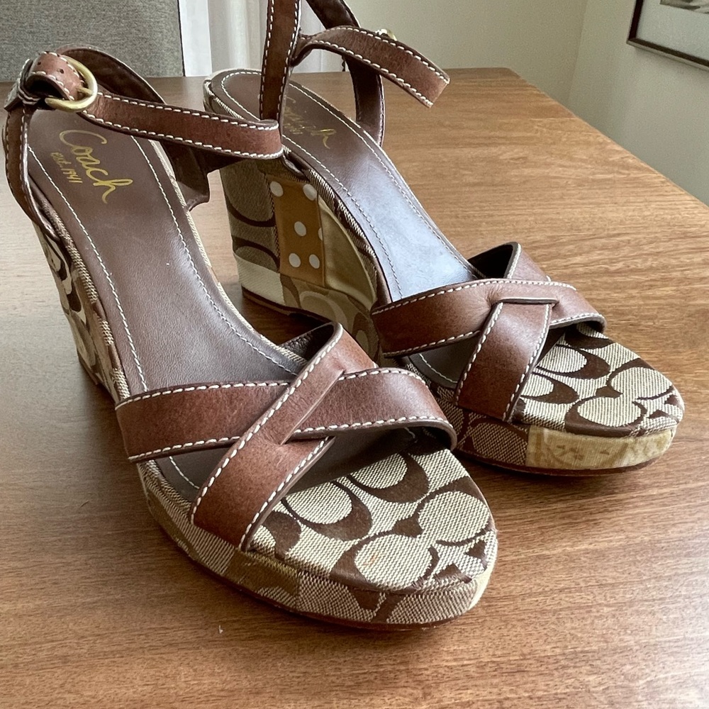 Coach Wedge Logo Sandal